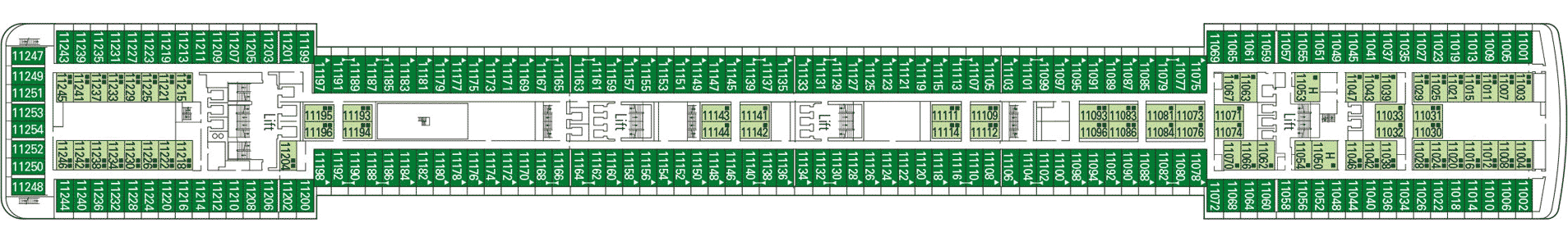Deckplan Deck 11 - Adagio – MSC Musica