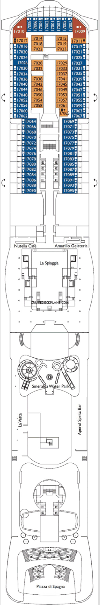 Deckplan Deck 17 – Costa Smeralda