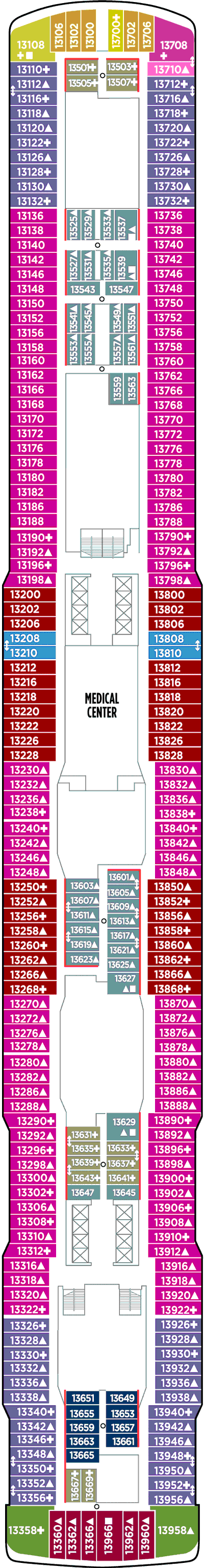 Deckplan Deck 13 – Norwegian Joy