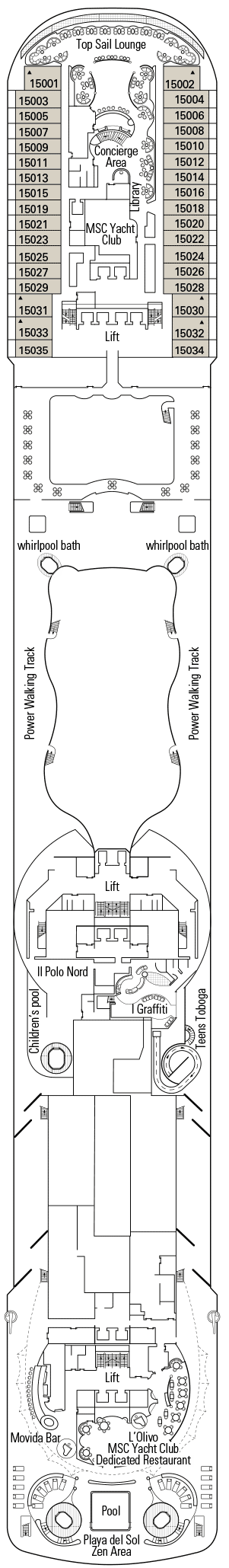 Deckplan Leonardo Da Vinci – MSC Splendida