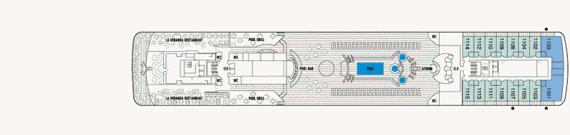 Deckplan Deck 11 – Seven Seas Mariner