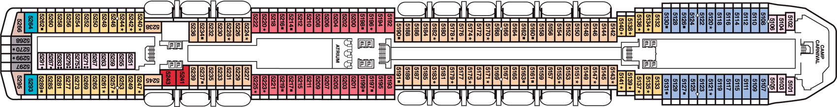 Deckplan Upper Deck – Carnival Pride