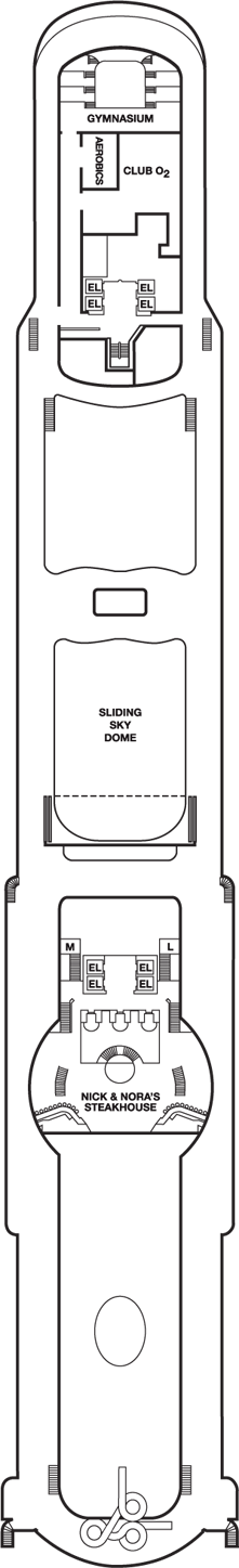 Deckplan Sun Deck – Carnival Miracle