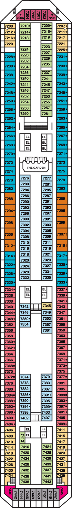 Deckplan Empress Deck – Carnival Liberty