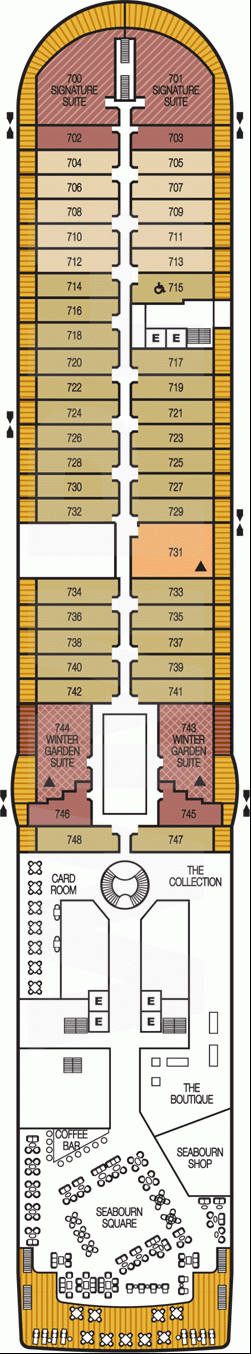Deckplan Deck 7 – Seabourn Quest